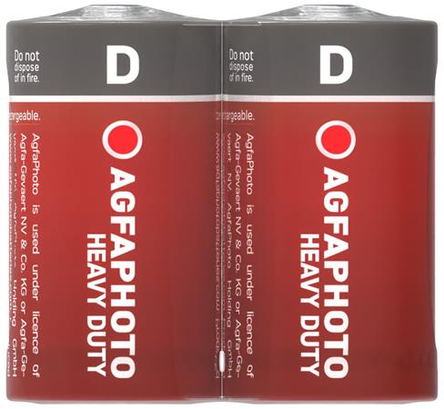 Elem, D góliát, 2 db, féltartós (szén-cink), zsugor, AGFAPHOTO "Heavy Duty" 1 AGFAPHOTO