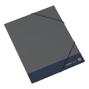 Gumis mappa, karton, A/4, AMBAR "Kraft", vegyek színek