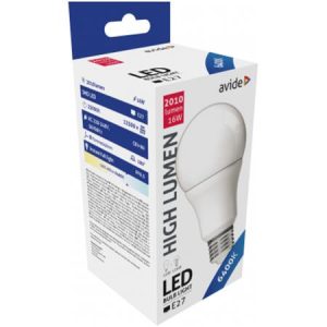 LED izzó, E27, gömb, A70, 16W, 2010lm, 6400K, AVIDE
