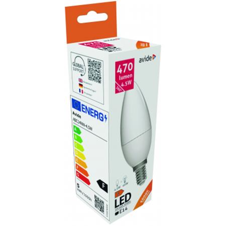 LED izzó, E14, gyertya, 4,5W, 470lm, 4000K, AVIDE 2 LED izzó, E14, gyertya, 4,5W, 470lm, 4000K, AVIDE