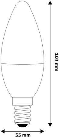 LED izzó, E14, gyertya, 6,5W, 806lm, 3000K, AVIDE 3 LED égők E14-es foglalattal