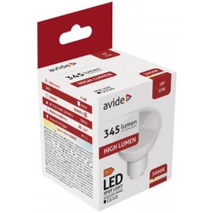 LED izzó, GU10 spot, 4W, 345lm, 3000K, AVIDE