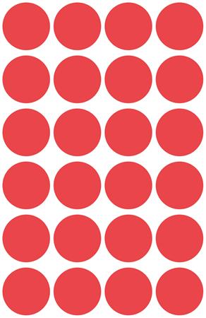 Etikett, 18 mm, kör, AVERY ZWECKFORM, piros, 96 etikett/csomag 3 Kézzel írható címkék