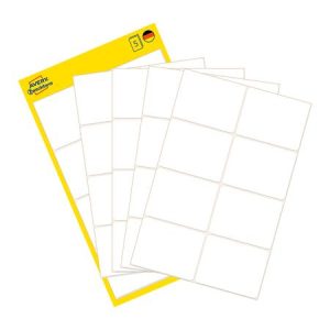 Etikett, 38x29 mm, kézzel írható, lekerekített sarkú, AVERY ZWECKFORM, 40 etikett/csomag