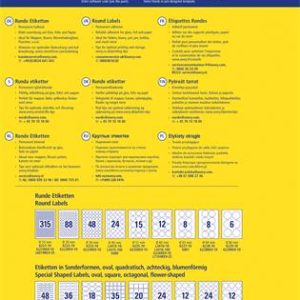 Kerekített sarkú etikettek
