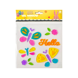 Ablakzselé  színes pillangók 20x25 cm