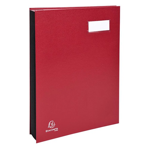 Aláírókönyv Exacompta 240x320 mm 24 részes burgundi 1 Aláírókönyv Exacompta 240x320 mm 24 részes burgundi