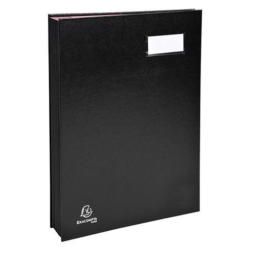 Aláírókönyv Exacompta 240x320 mm 24 részes fekete 1 Aláírókönyv Exacompta 240x320 mm 24 részes fekete