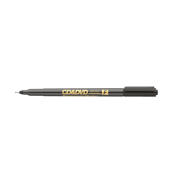 Alkoholos marker 0,5mm, CD/DVD F Ico, fekete - Image 6