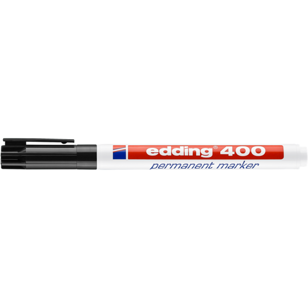 Alkoholos marker 1 mm kerek hegyu Edding 400 fekete i527606