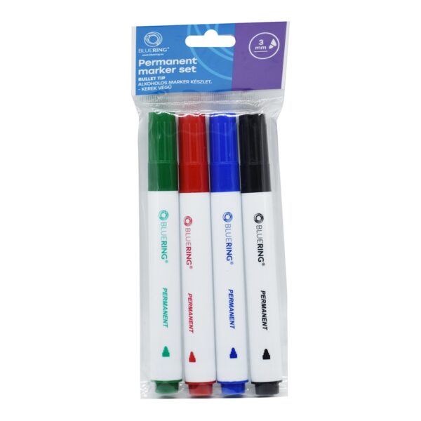 Alkoholos marker keszlet 3mm kerek hegyu 4 es keszlet Bluering i499750