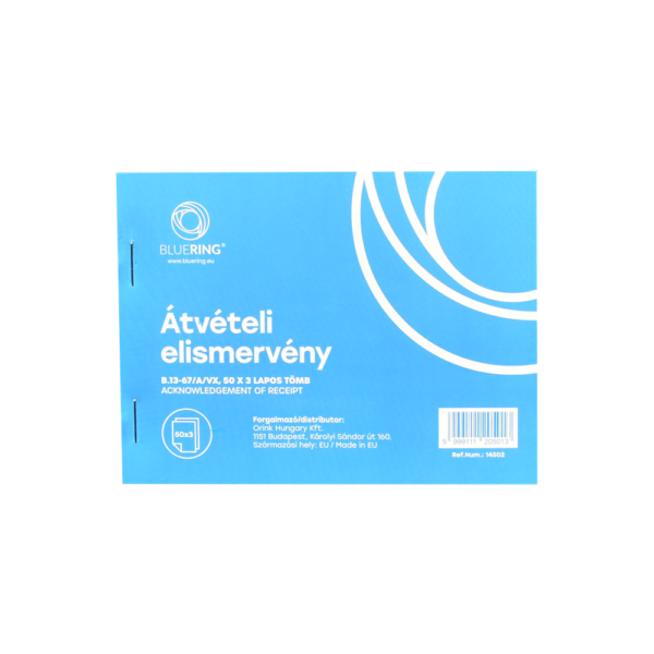 Atveteli elismerveny A6 50x3lapos B13 67AVX Bluering i263115