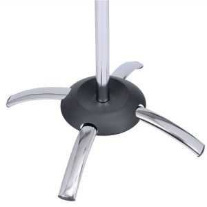 Ruhafogas, fém váz, fekete akasztókkal, ALBA "Cleo", króm