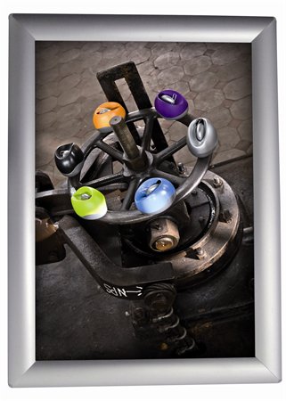 Plakáttartó, fali, A2, alumínium keret, ALBA, ezüst 1 ALBA