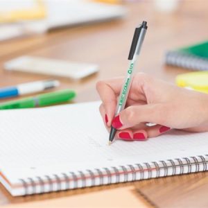 Golyóstoll, 0,32 mm, nyomógombos, BIC "Clic Stic ecolutions", kék