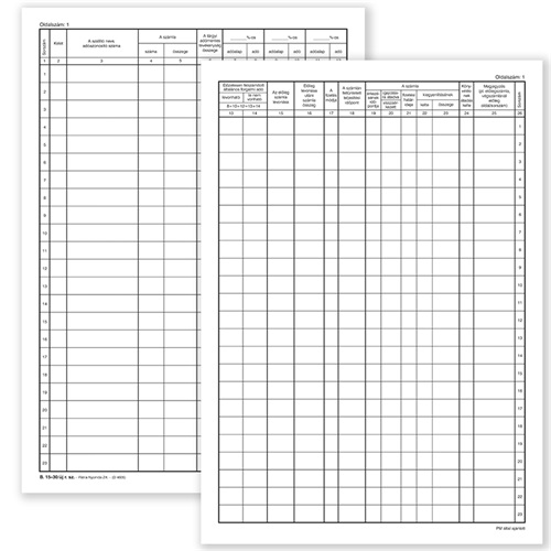 Beérkezett számlák és az előzetesen felszámított általános forgalmi adó nyilvántartó 50 lapos füzet 3 Áfás 240x340 mm 2 Beérkezett számlák és az előzetesen felszámított általános forgalmi adó nyilvántartó 50 lapos füzet 3 Áfás 240x340 mm - Image 2