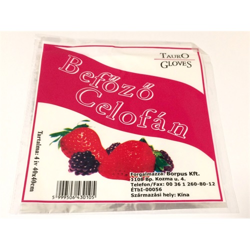 Befőző celofán 40x40 cm háztartási 4 db/csomag 1 Befőző celofán 40x40 cm háztartási 4 db/csomag