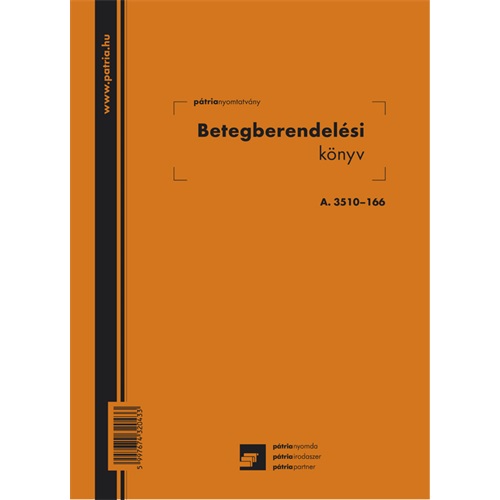 Betegberendelési könyv 56 lapos füzet 165x230 mm 1 Betegberendelési könyv 56 lapos füzet 165x230 mm