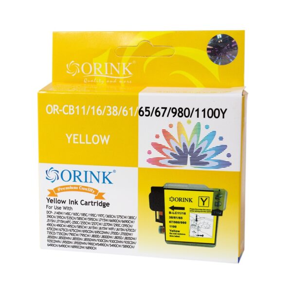 Brother CB11LC980LC1100XL tintapatron yellow ORINK i93533