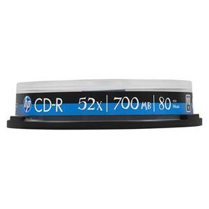 CD-R lemez, 700MB, 52x, 10 db, hengeren, HP