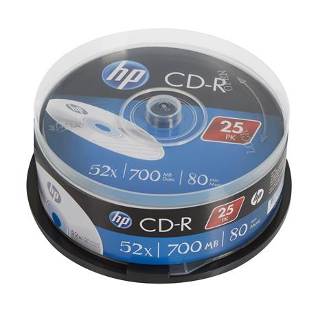 CD-R lemez, 700MB, 52x, 25 db, hengeren, HP 1 HP