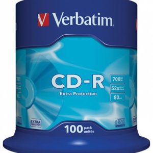 CD-R lemez, 700MB, 52x, 100 db, hengeren, VERBATIM "DataLife"