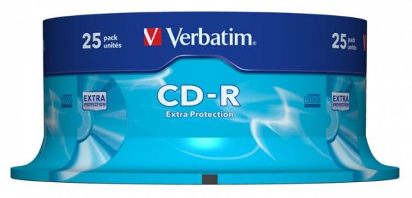 CD-R lemez, 700MB, 52x, 25 db, hengeren, VERBATIM "DataLife"