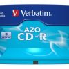 CD-R lemez, Crystal bevonat, AZO, 700MB, 52x, 25 db, hengeren VERBATIM "DataLife Plus"