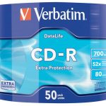 CD-R lemez, 700MB, 52x, 50 db, zsugor csomagolás, VERBATIM "DataLife"