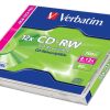 CD-RW lemez, újraírható, SERL, 700MB, 8-12x, 1 db, normál tok, VERBATIM