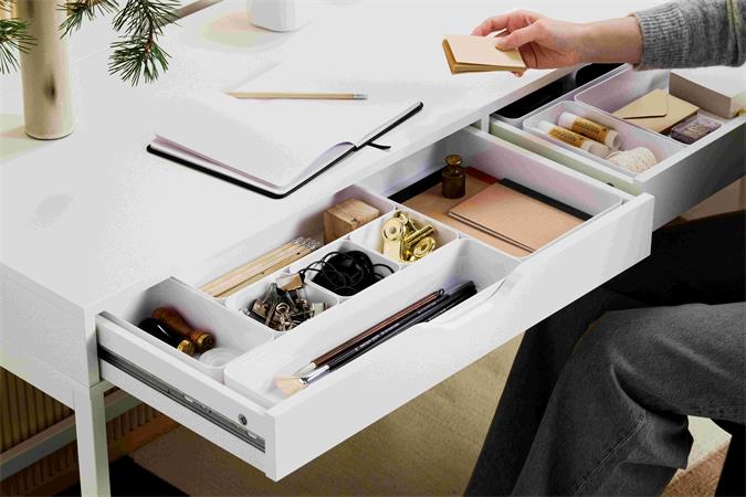 Fiókrendező, 20x6x10 cm, SMARTSTORE "Compact", fehér 2 Fiókrendező, 20x6x10 cm, SMARTSTORE "Compact", fehér