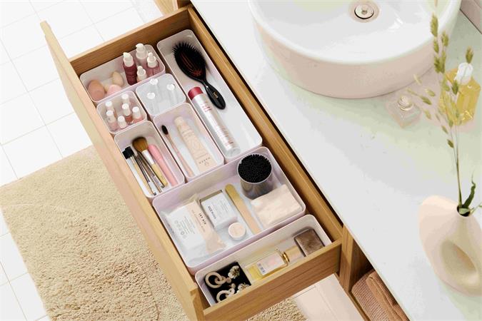 Fiókrendező, 20x6x10 cm, SMARTSTORE "Compact", fehér 3 Tárolódobozok