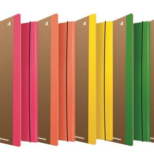 Gumis mappa, karton, A4, DONAU "Life", neon zöld