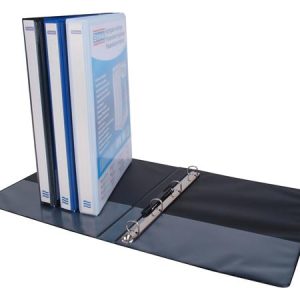 Gyűrűs könyv, panorámás, 4 gyűrű, D alakú, 37 mm, A4, PP, DONAU, fehér