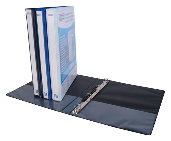 Gyűrűs könyv, panorámás, 4 gyűrű, D alakú, 37 mm, A4, PP, DONAU, fehér 2 Gyűrűs könyv, panorámás, 4 gyűrű, D alakú, 37 mm, A4, PP, DONAU, fehér