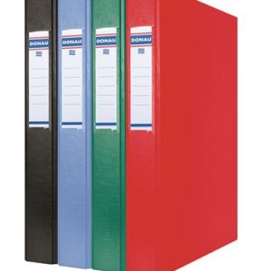 Gyűrűs könyv, 4 gyűrű, 40 mm, A4, PP/karton, DONAU, zöld