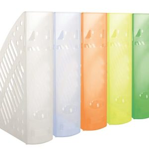 Iratpapucs, műanyag, 70 mm, DONAU, áttetsző narancs