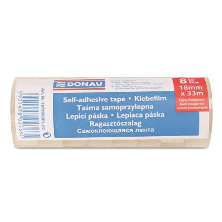 Ragasztószalag, 18 mm x 33 m, DONAU, átlátszó 1 DONAU