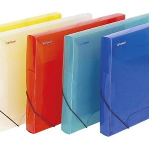 Gumis mappa, 30 mm, PP, A4, DONAU, áttetsző kék