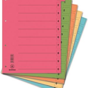 Regiszter, karton, A4, mikroperforált, DONAU, narancssárga