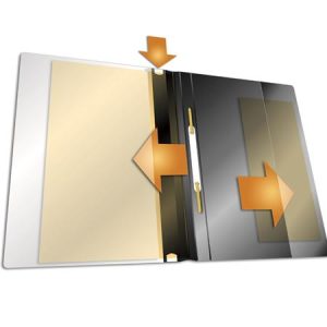 Gyorsfűző, A4, széles, panorámás, DURABLE "DURAPLUS®", zöld