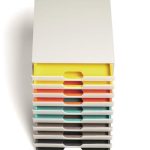 Irattároló, műanyag, 10 fiókos, DURABLE "VARICOLOR® 10", fehér