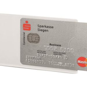 Bankkártyatartó, 1 db-os, RFID védelemmel, DURABLE, áttetsző