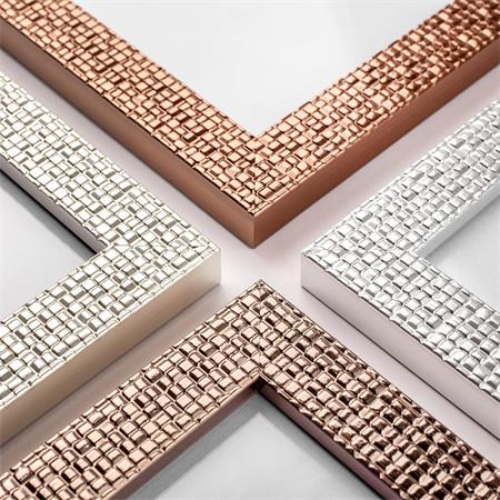 Képkeret, műanyag, 10x15 cm, "Mosaic", rosegold 2 Képkeret, műanyag, 10x15 cm, "Mosaic", rosegold