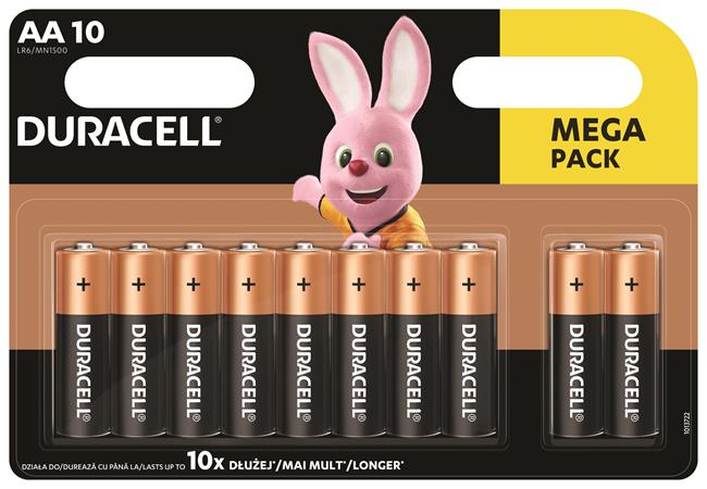 Elem, AA ceruza, 10 db, DURACELL "Basic" 1 DURACELL
