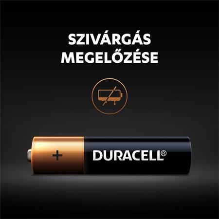 Elem, AAA mikro, 4 db, DURACELL "Basic" 3 AAA (mikro) elemek