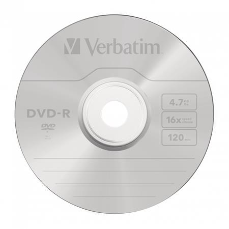 DVD-R lemez, 4,7GB, 16x, 50 db, zsugor csomagolás, VERBATIM 3 DVD-R lemezek