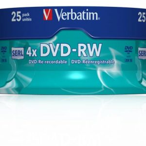 DVD-RW lemez, újraírható, 4,7GB, 4x, 25 db, hengeren, VERBATIM