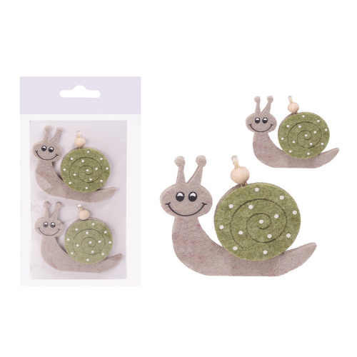 Dekor filc csiga zöld pöttyös 9x7 cm 2 db/csomag 1 Dekor filc csiga zöld pöttyös 9x7 cm 2 db/csomag