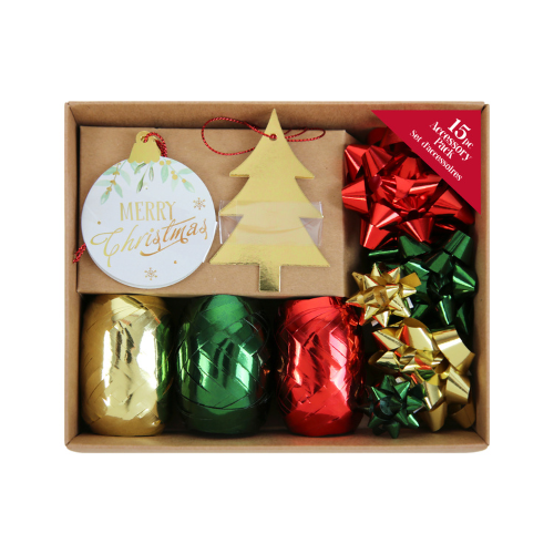 Dekorkiegészítő Clairefontaine/Eurowrap vegyes arany, zöld, piros 15 db / doboz 1 Dekorkiegészítő Clairefontaine/Eurowrap vegyes arany, zöld, piros 15 db / doboz